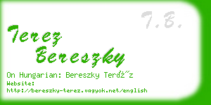 terez bereszky business card
